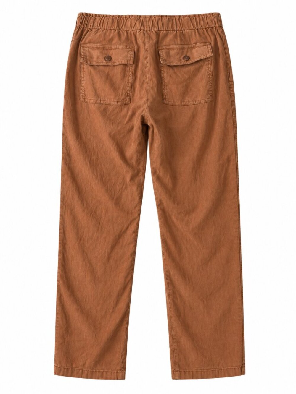 KUT FROM THE KLOTH Rosalie Drawstring Stretch Linen Blend Pants Whiskey Brown M - Picture 4 of 7